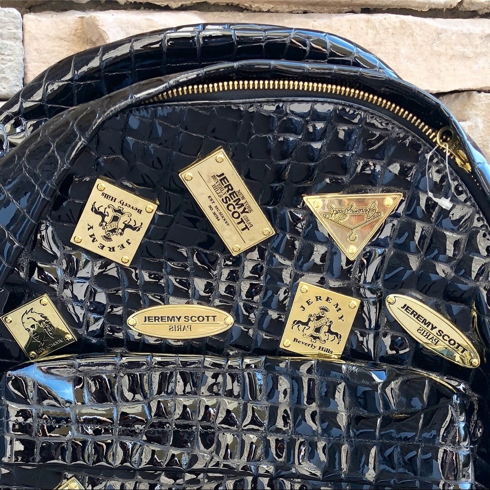 JEREMY SCOTT Faux-Crocodile Hardware Stud Backpack - Picture 2 of 4